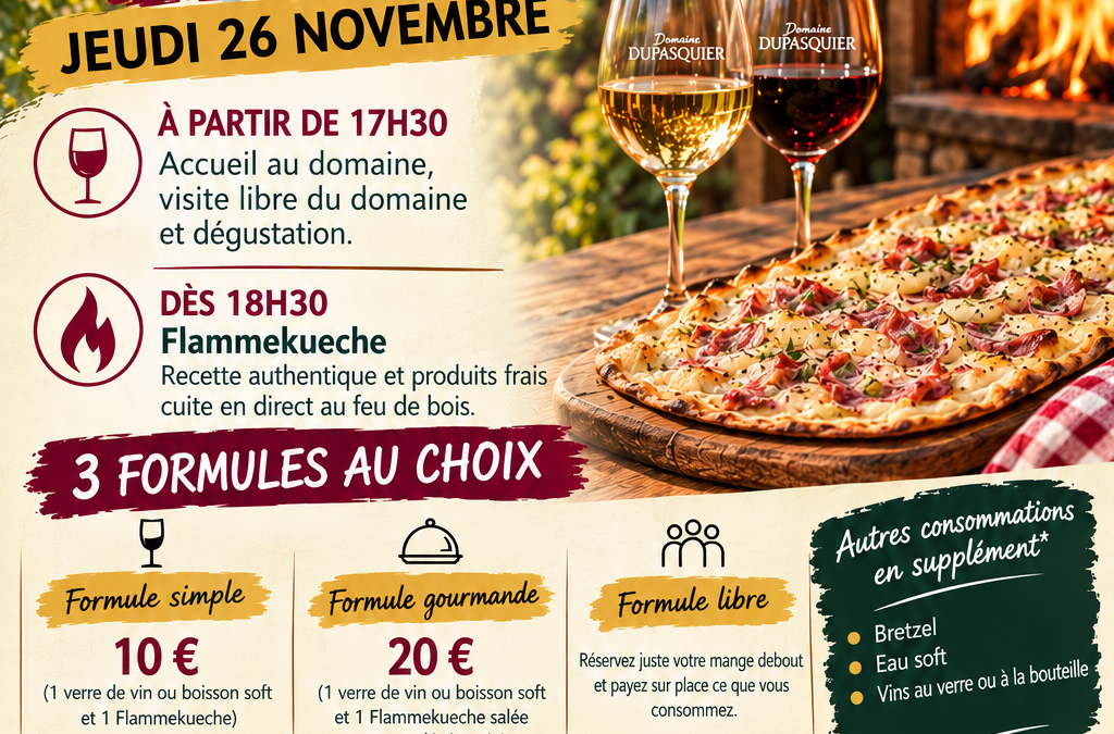 JEUDI 26 NOVEMBRE 2026 – AFTERWORK AU DOMAINE 🍷🔥